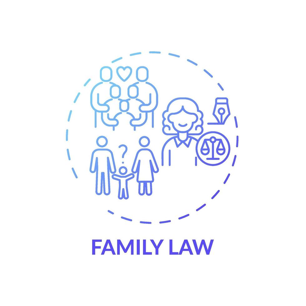 Family law concept icon vector