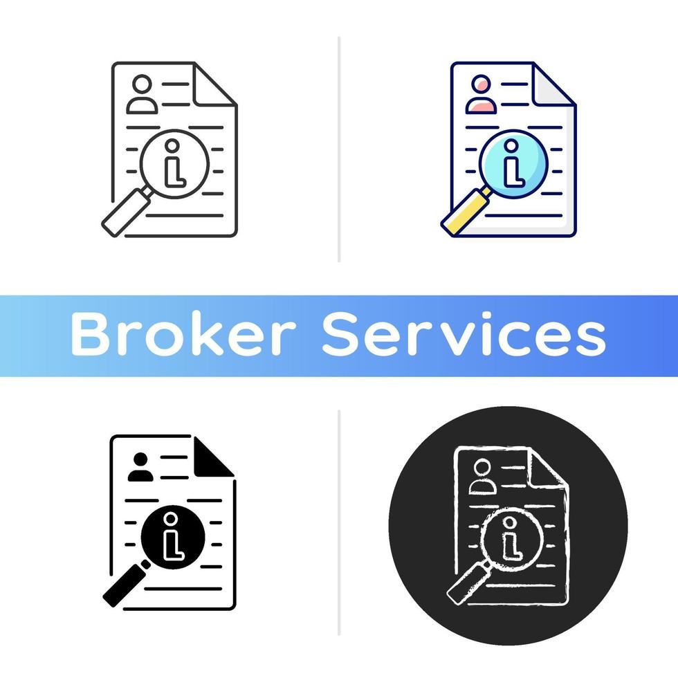 Information broker icon vector