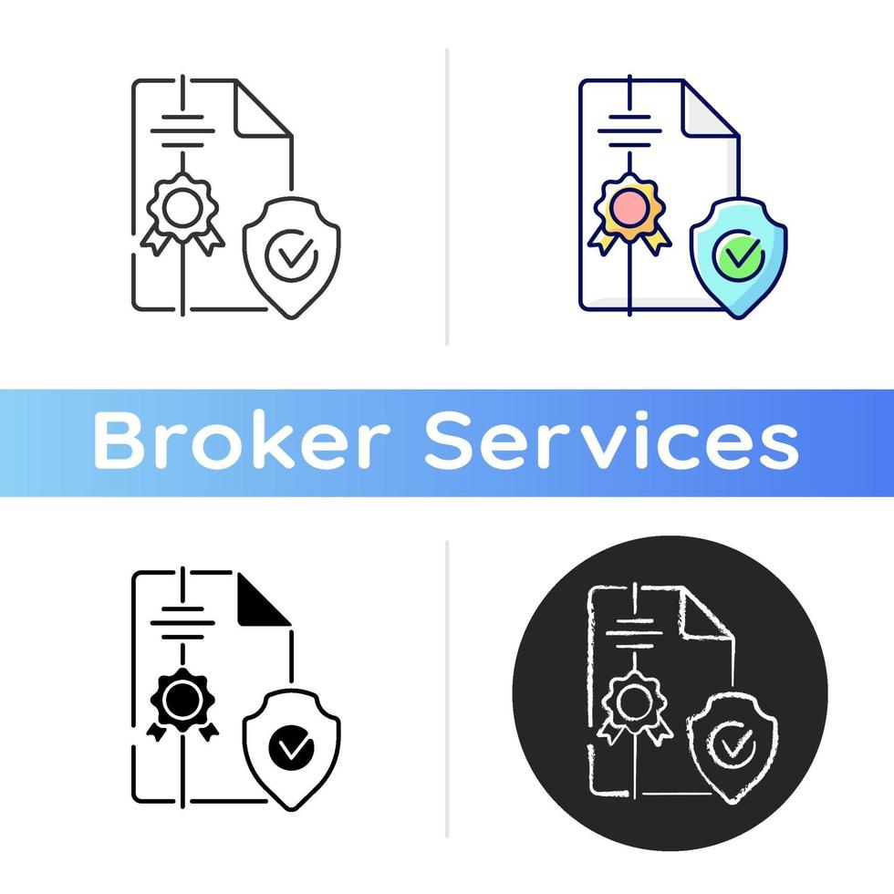 Intellectual property broker icon vector