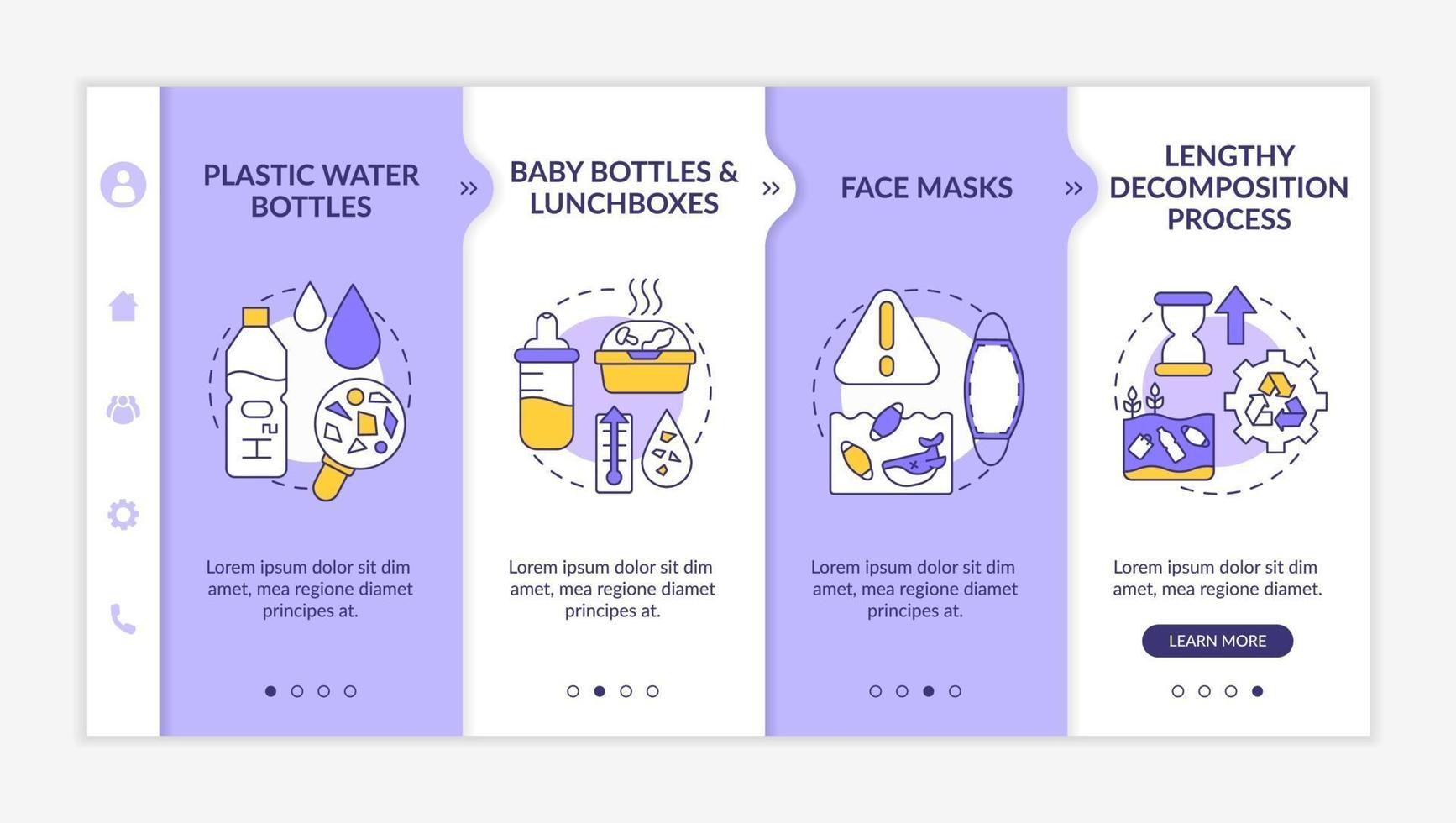 Top environmental challenges onboarding vector template