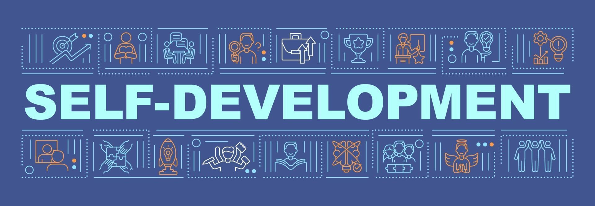 Self-development word concepts banner vector
