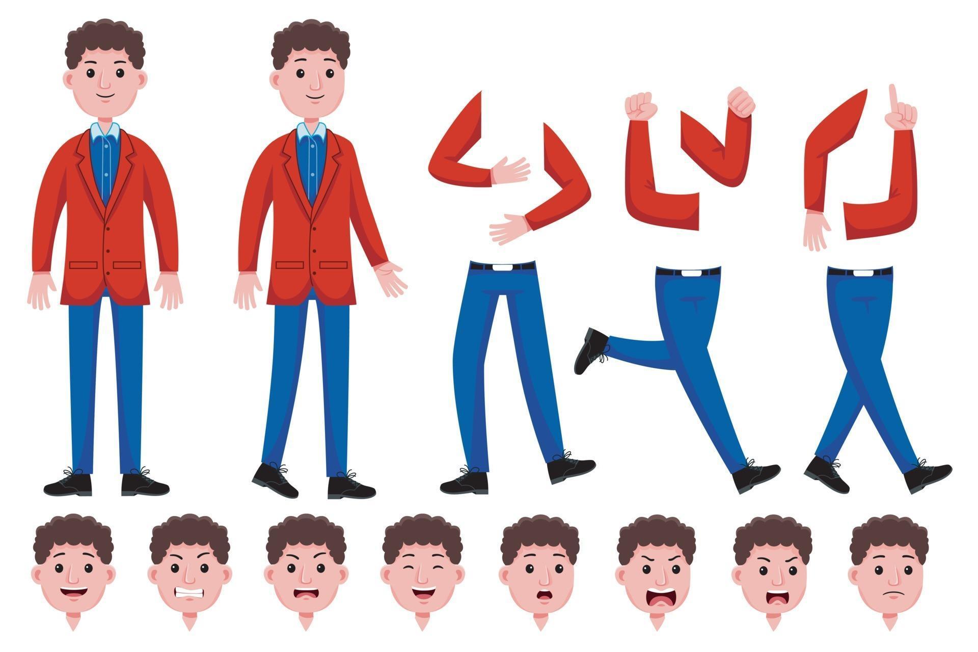 Character set. Character set. Крестьянин вектор. Эмоции casual. Character set.