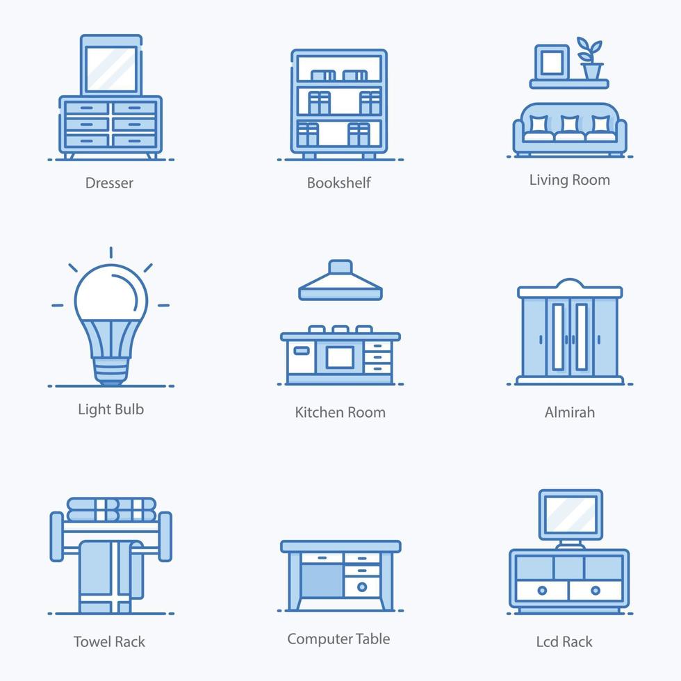 Interior and Home Cleaning Icons vector