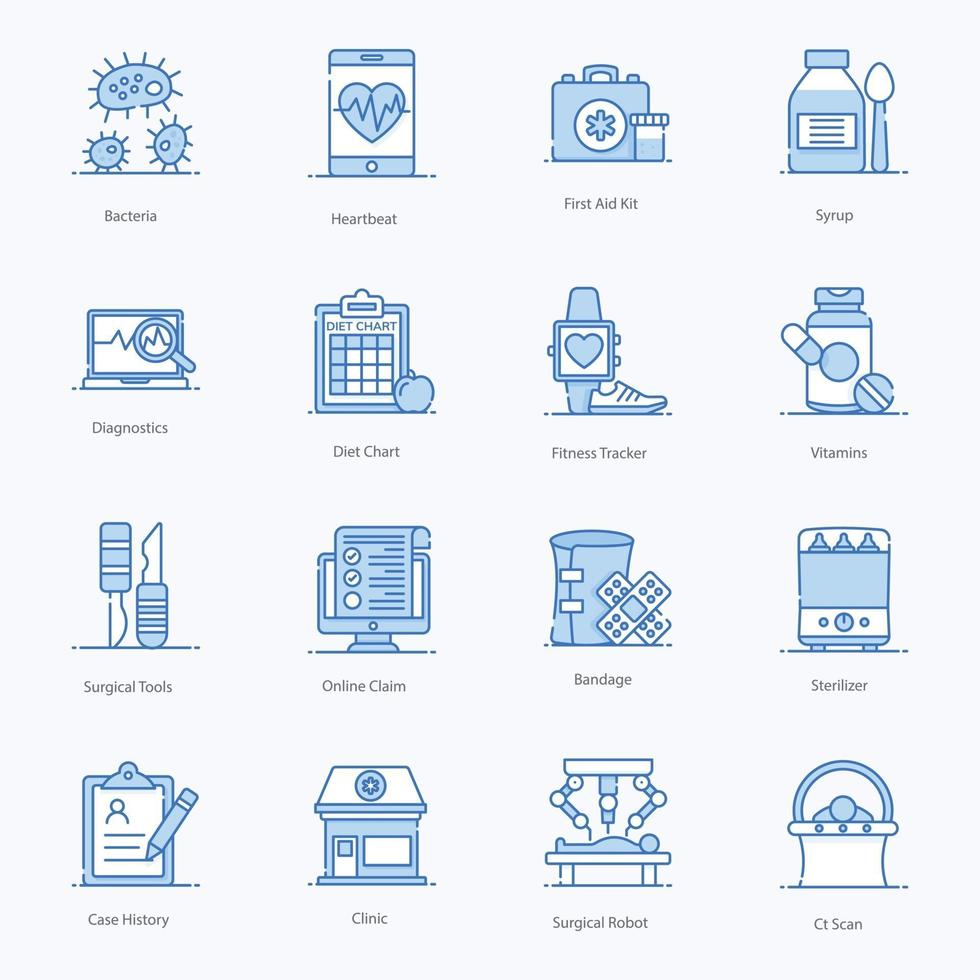 Medical And Healthcare Elements vector