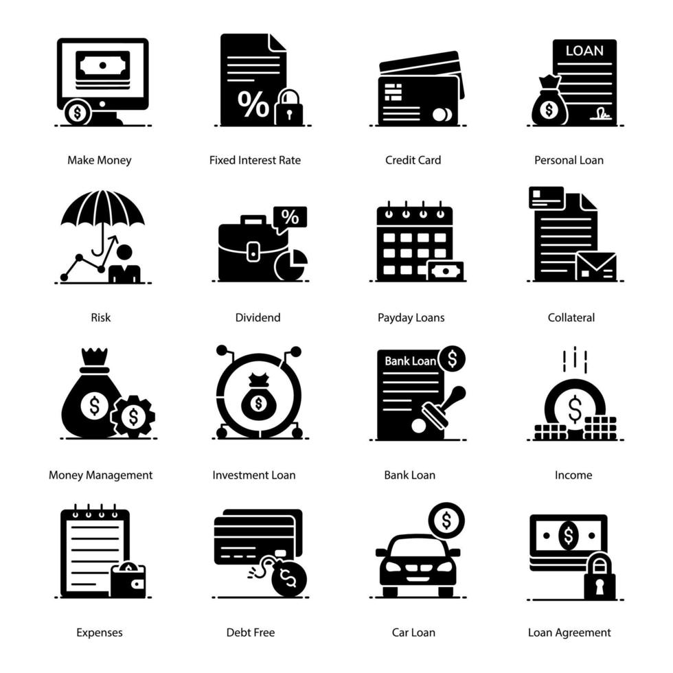 Personal Loans Elements 2211227 Vector Art at Vecteezy