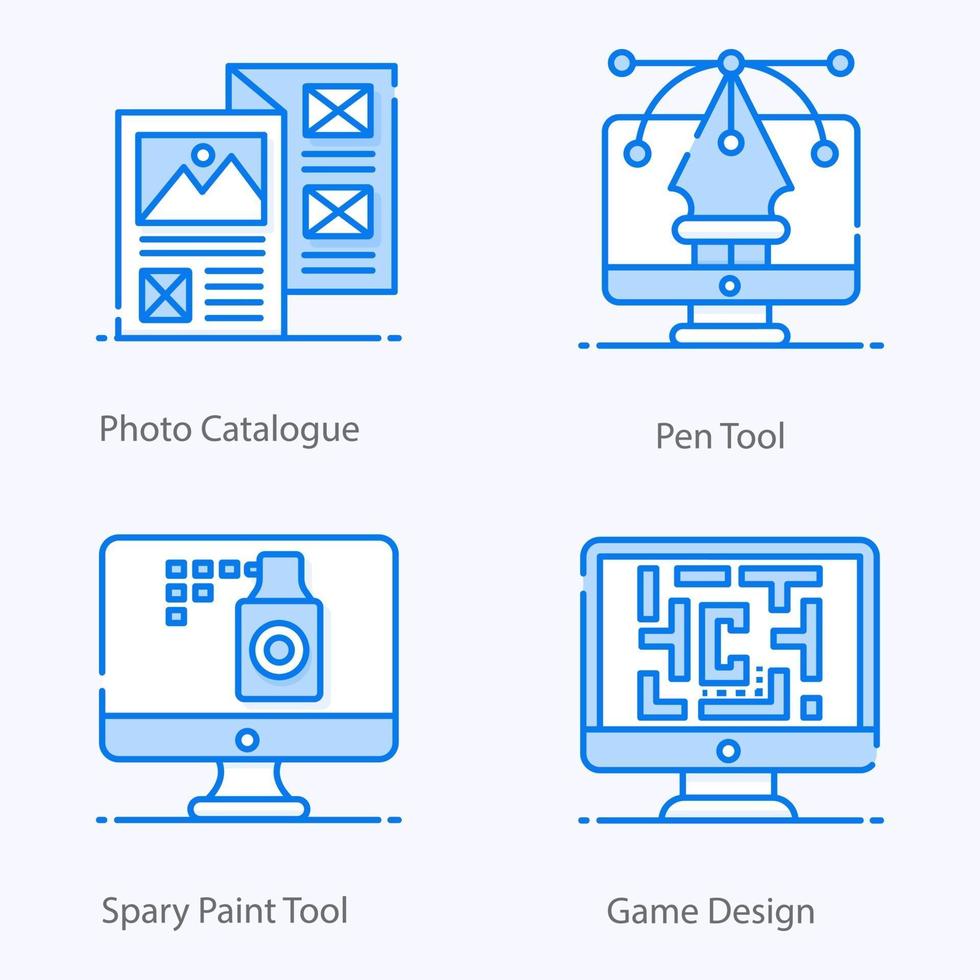 Design Resource And Creative Process Icons vector