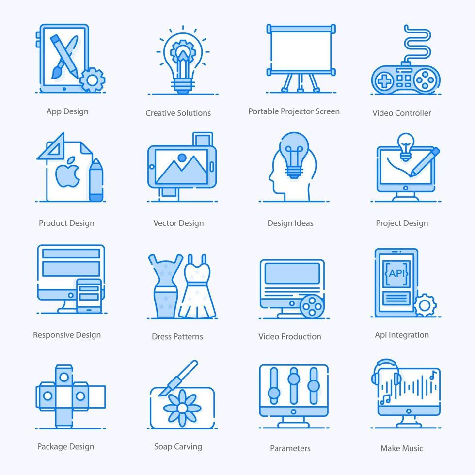 Creative Process Elements vector