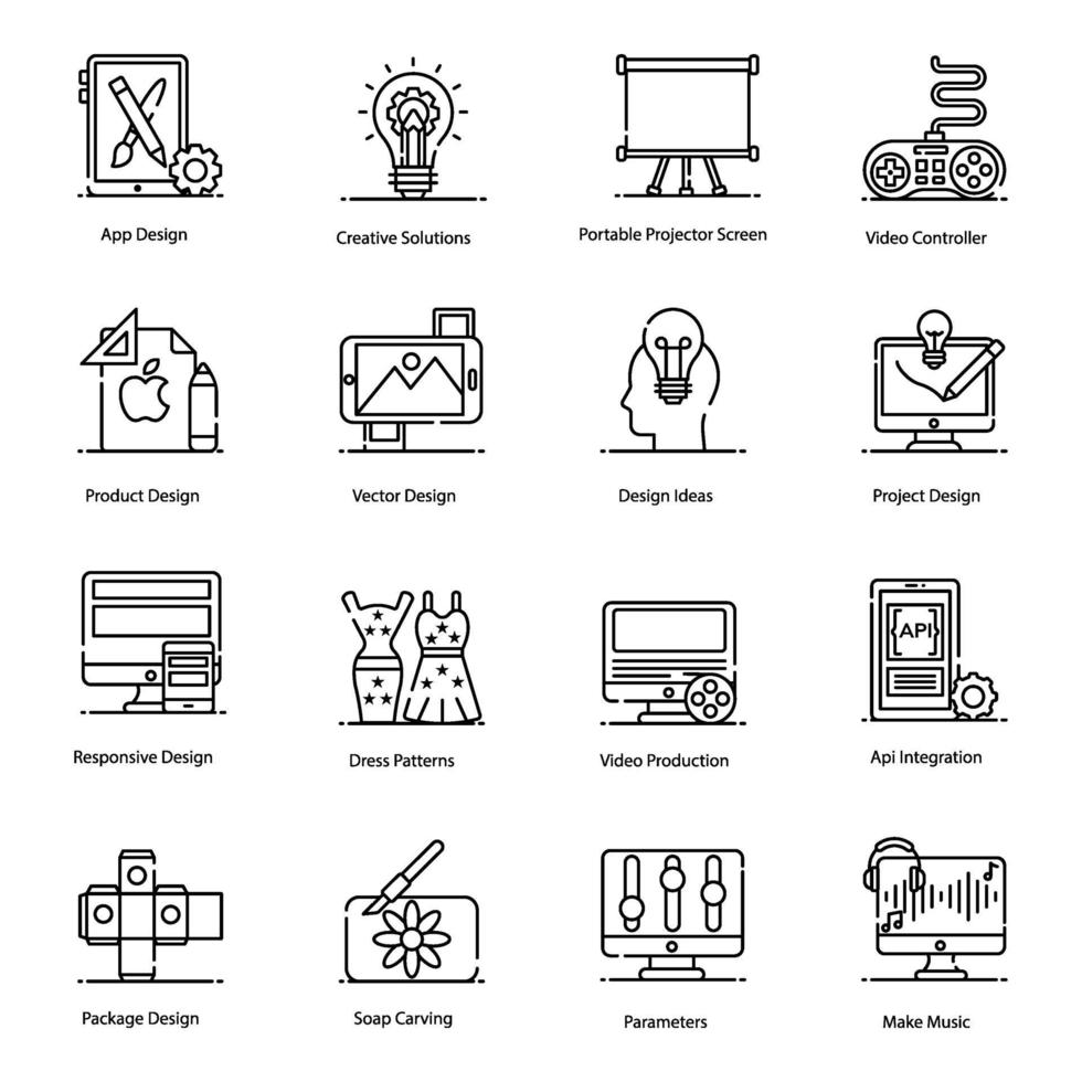Creative Process Elements vector