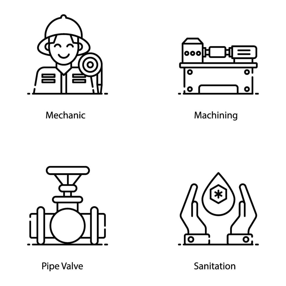 Professional Avatars and Jobs Icons vector