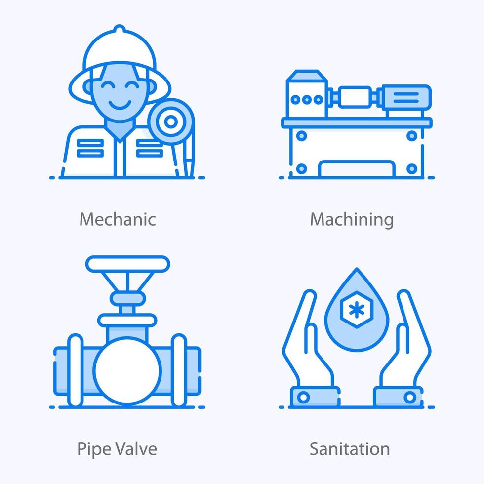 avatares profesionales e iconos de trabajos vector