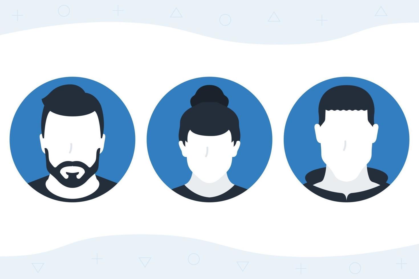 Peoples Faces Avatars vector