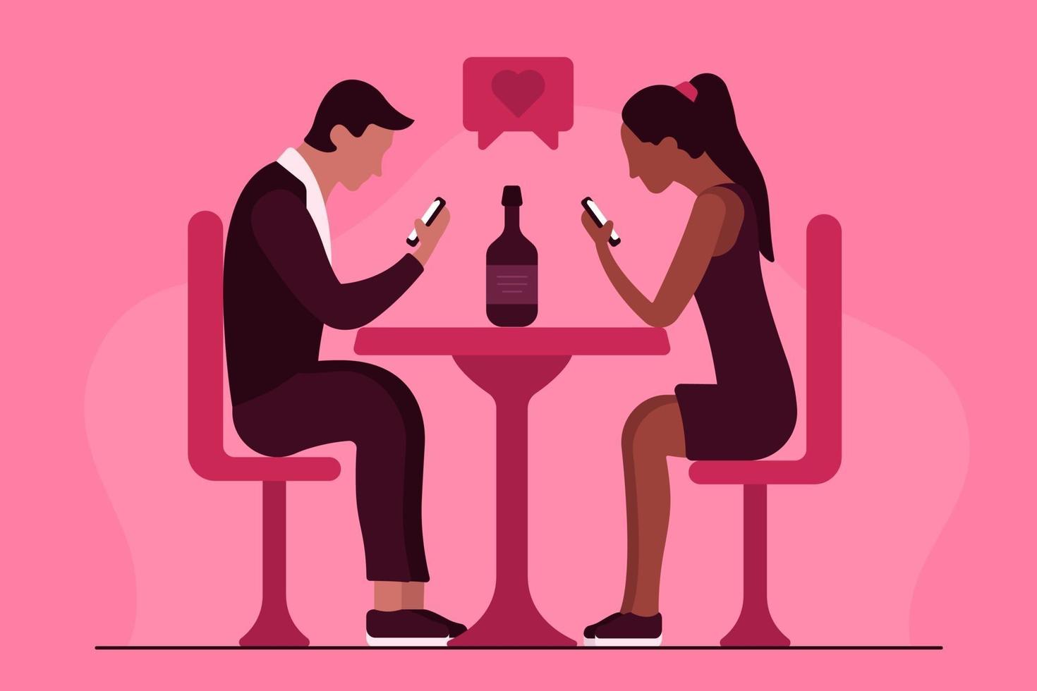Disconnected Date Night vector