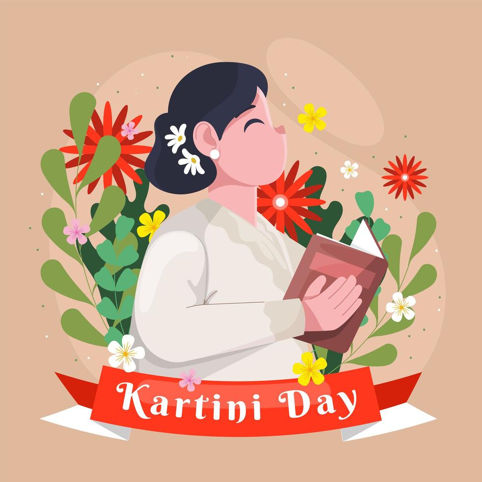 Kartini Day Celebration Concept vector