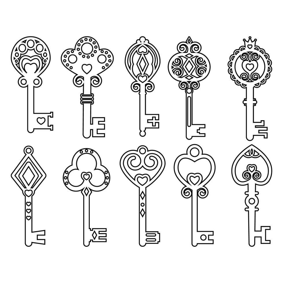 Set of contour keys vector