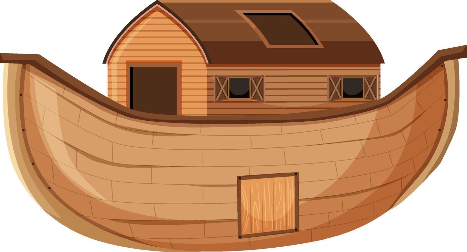 Blank Noah's Ark cartoon style isolated vector