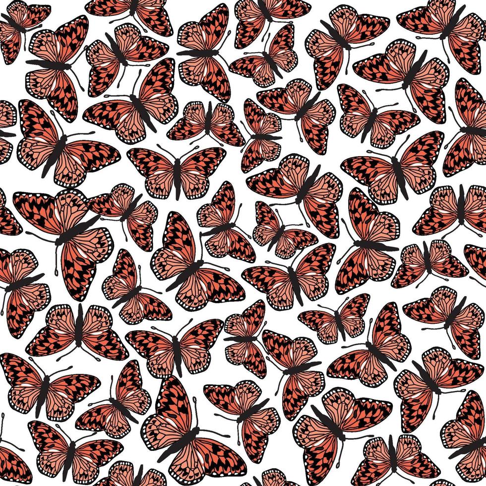 Butterfly seamless pattern vector