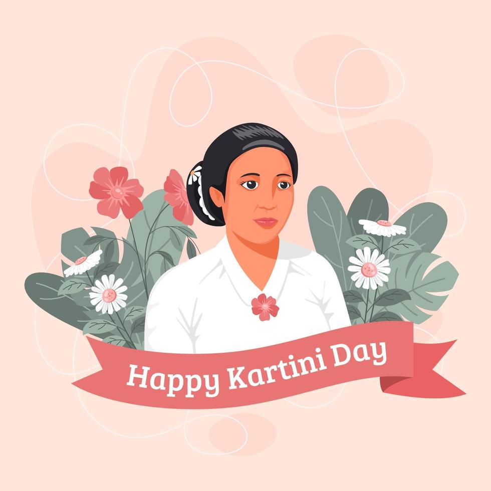 Happy Kartini Day Design vector