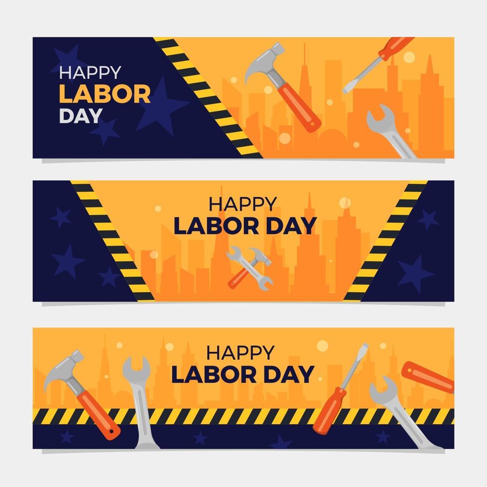 Happy Labor Day Banner vector