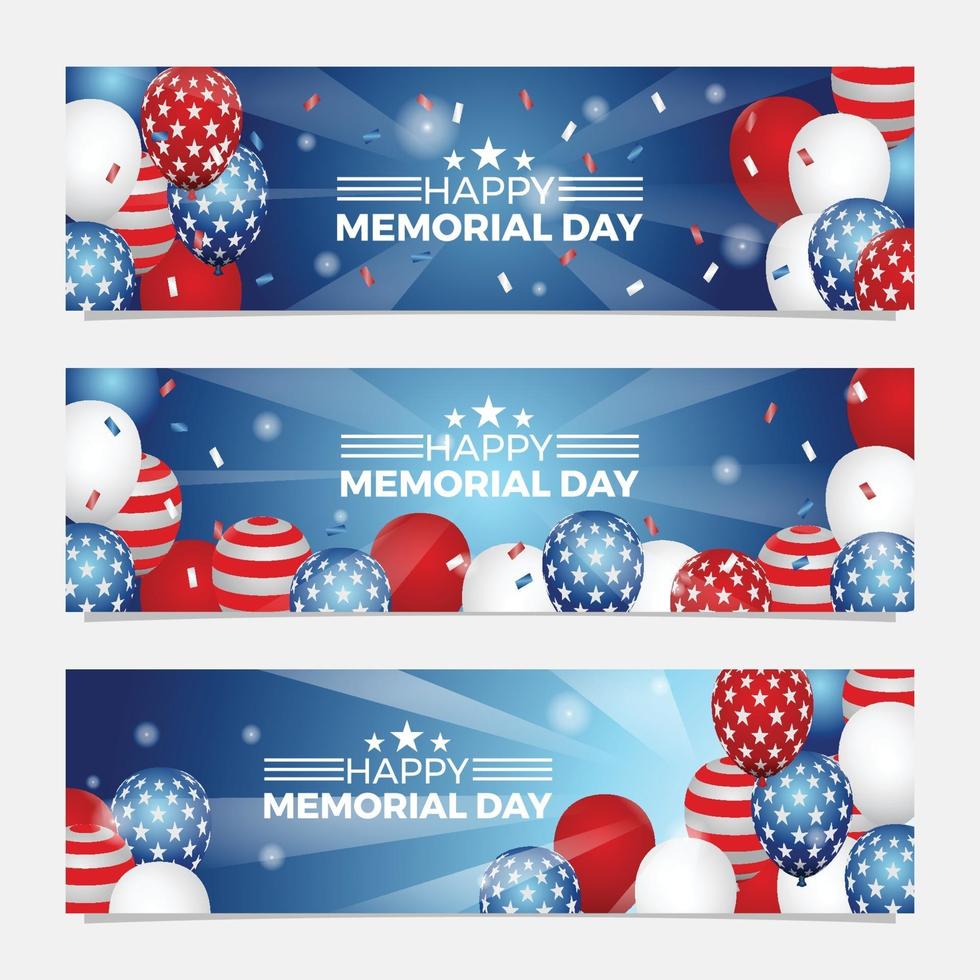 American Memorial Day Banner vector