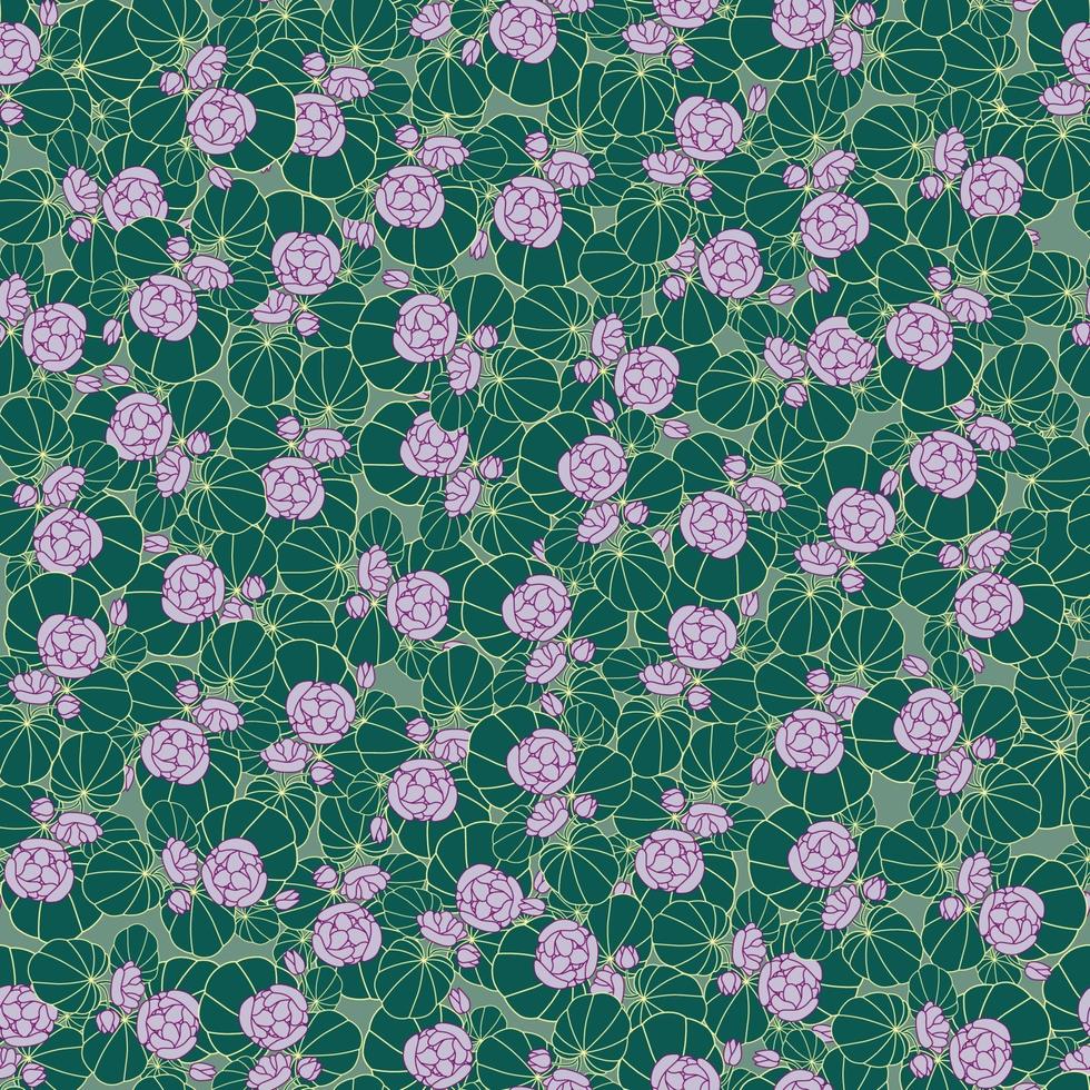 Floral seamless pattern with leaves and flowers vector