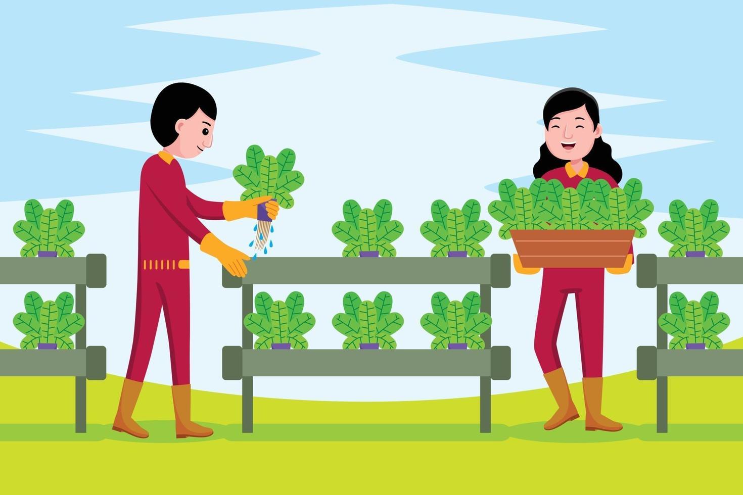 Farmer profession in flat design style. vector