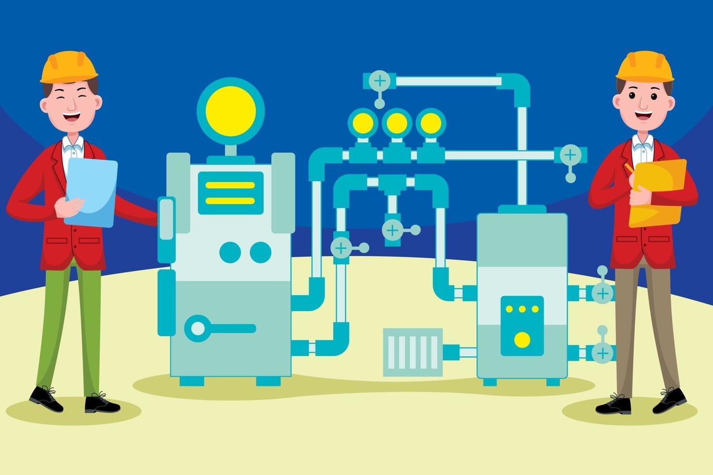 Instrument Engineer profession in flat design style vector