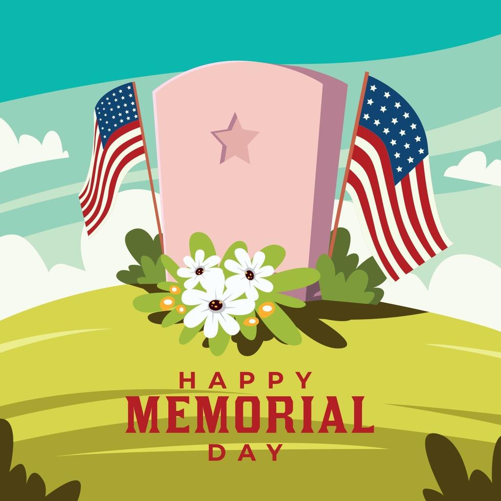 Memorial day USA illustration vector