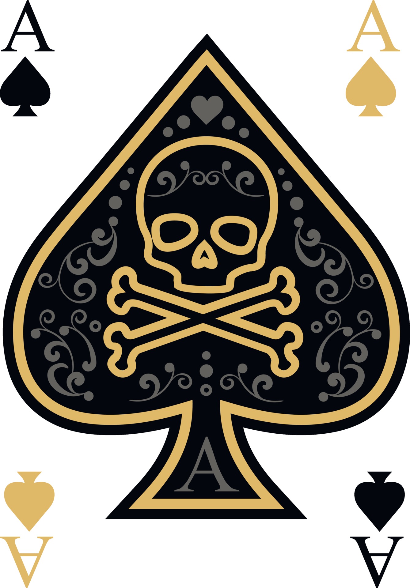 ace of spades with skull 2212051 Vector Art at Vecteezy