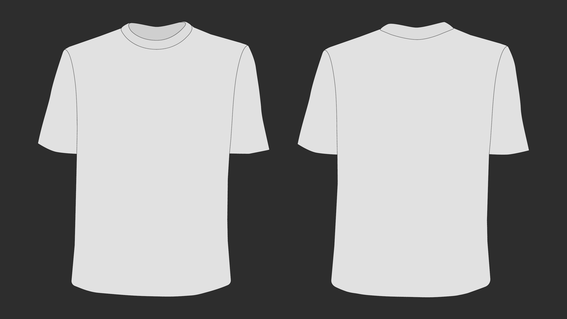 plain white female t shirt front and back