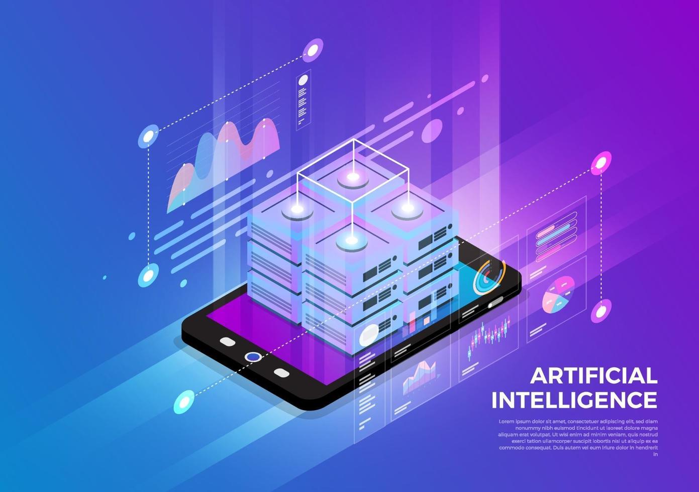 Isometric Digital Concept. vector