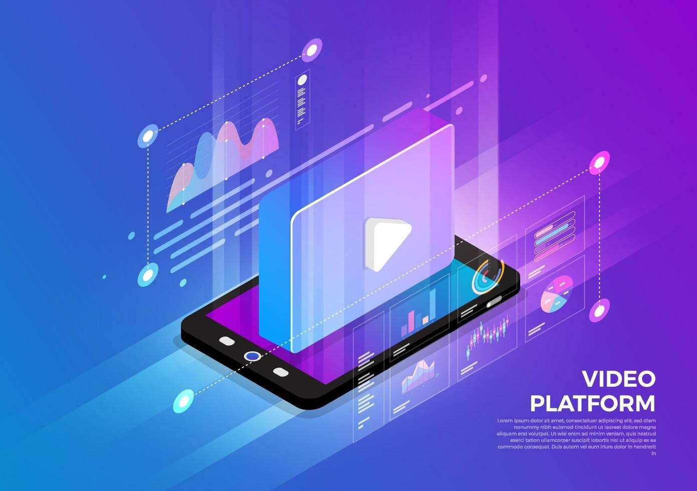 Isometric Digital Concept. vector