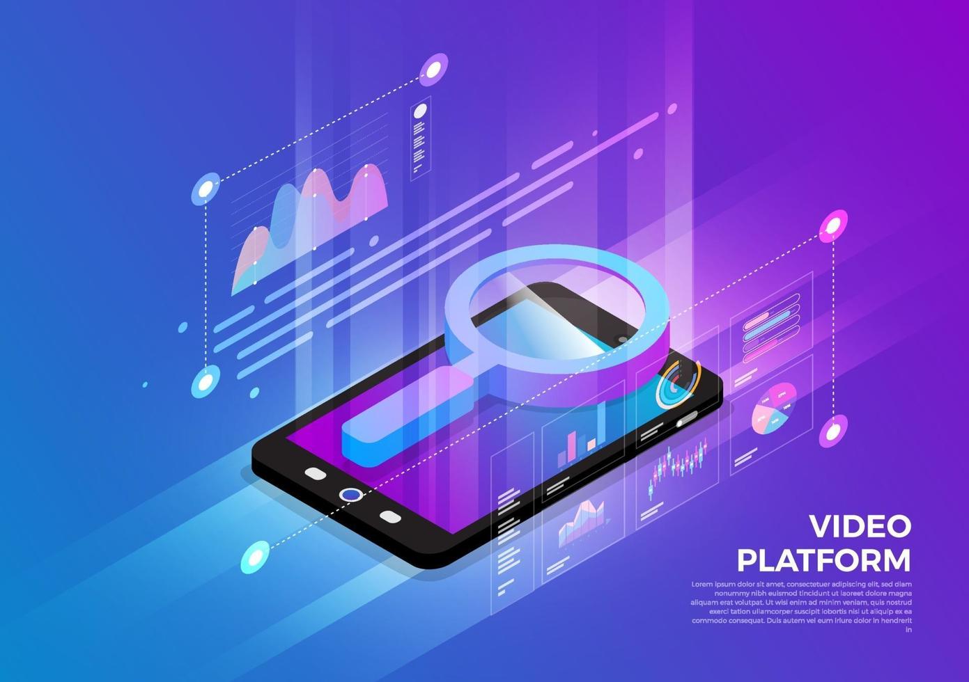 Isometric Digital Concept. vector