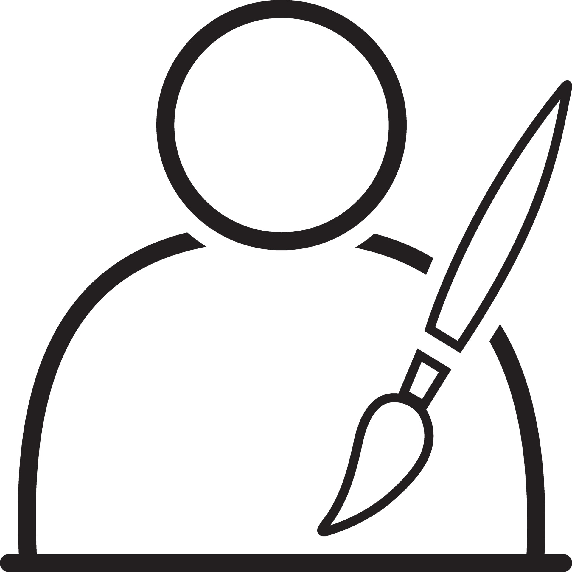 Line icon for author 2212244 Vector Art at Vecteezy