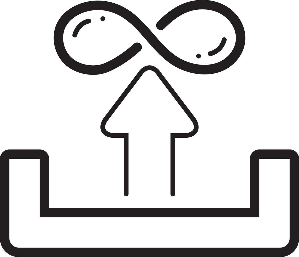 Line icon for unlimited storage vector