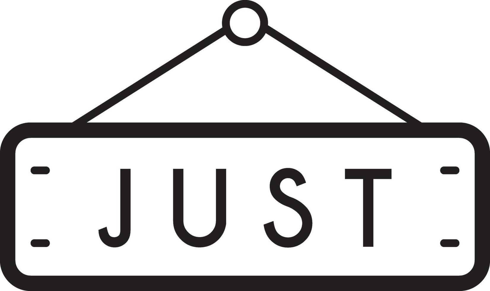 Line icon for just vector