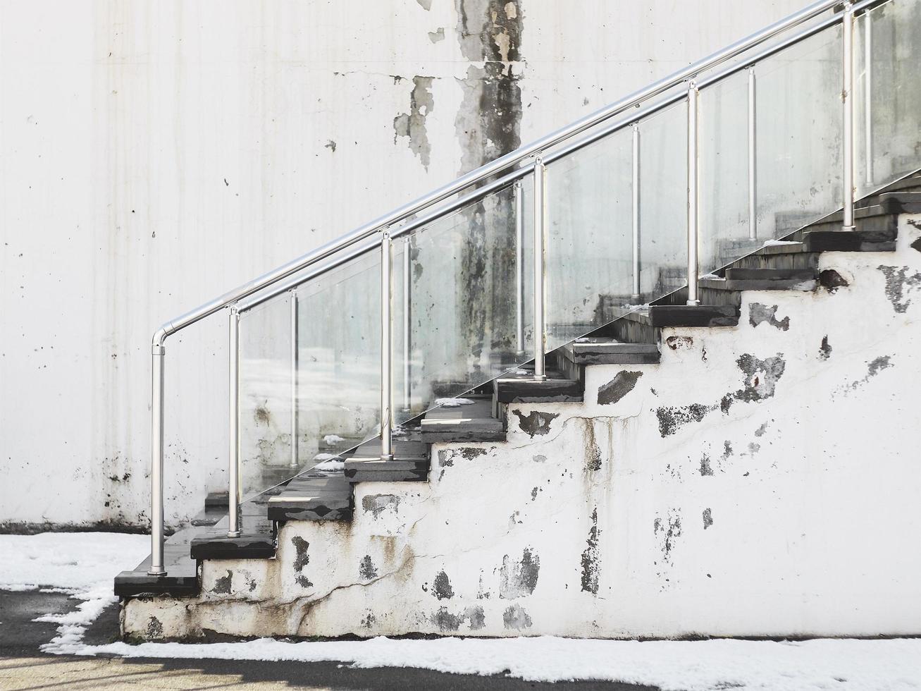 Staircase in the snow photo