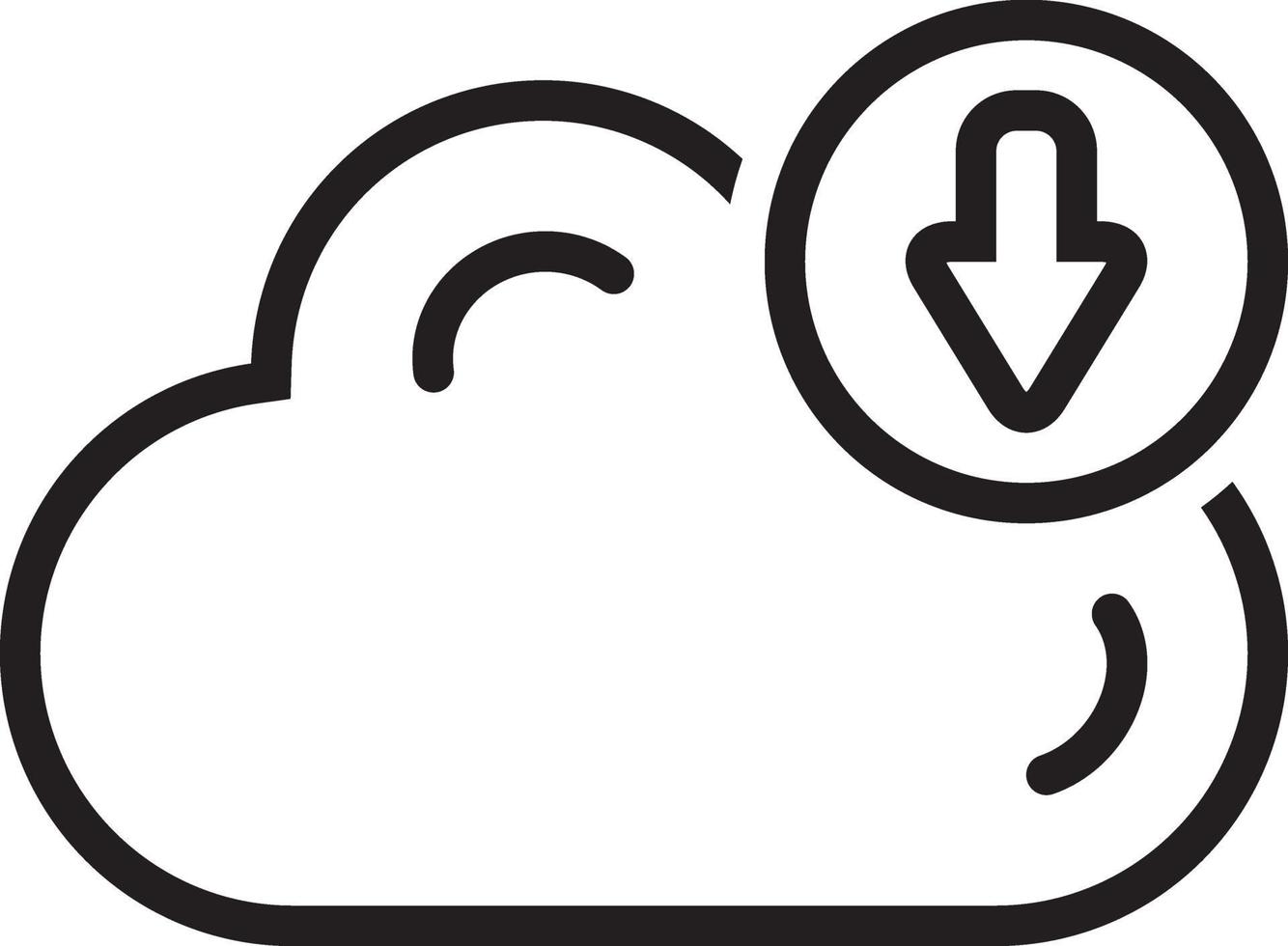 icono de línea para la nube vector