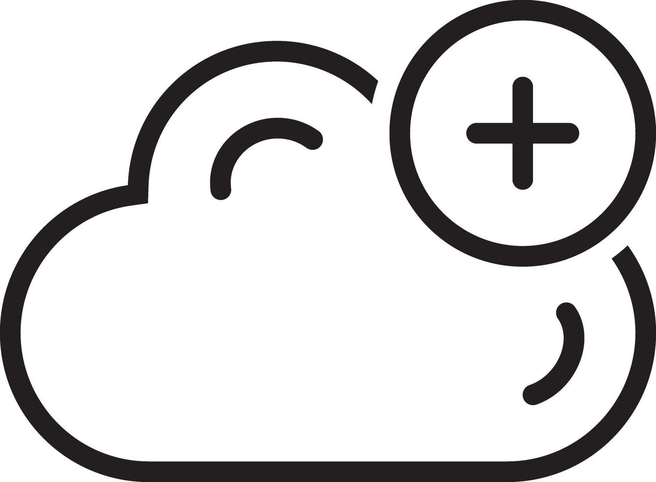 icono de línea para la nube vector