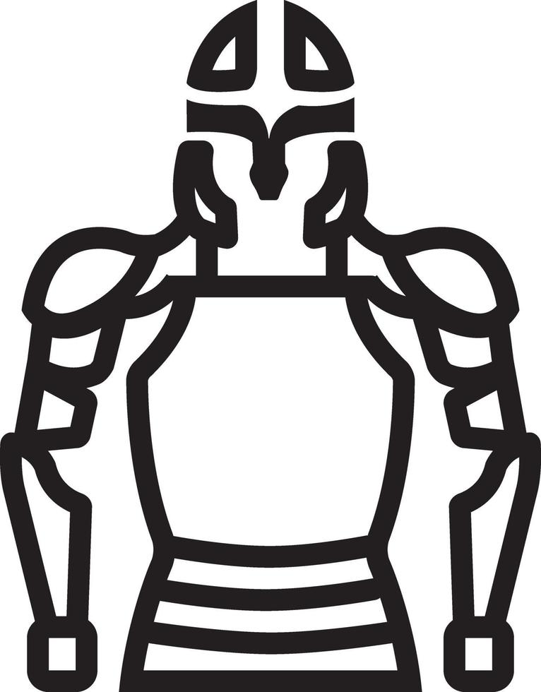 Line icon for armor vector