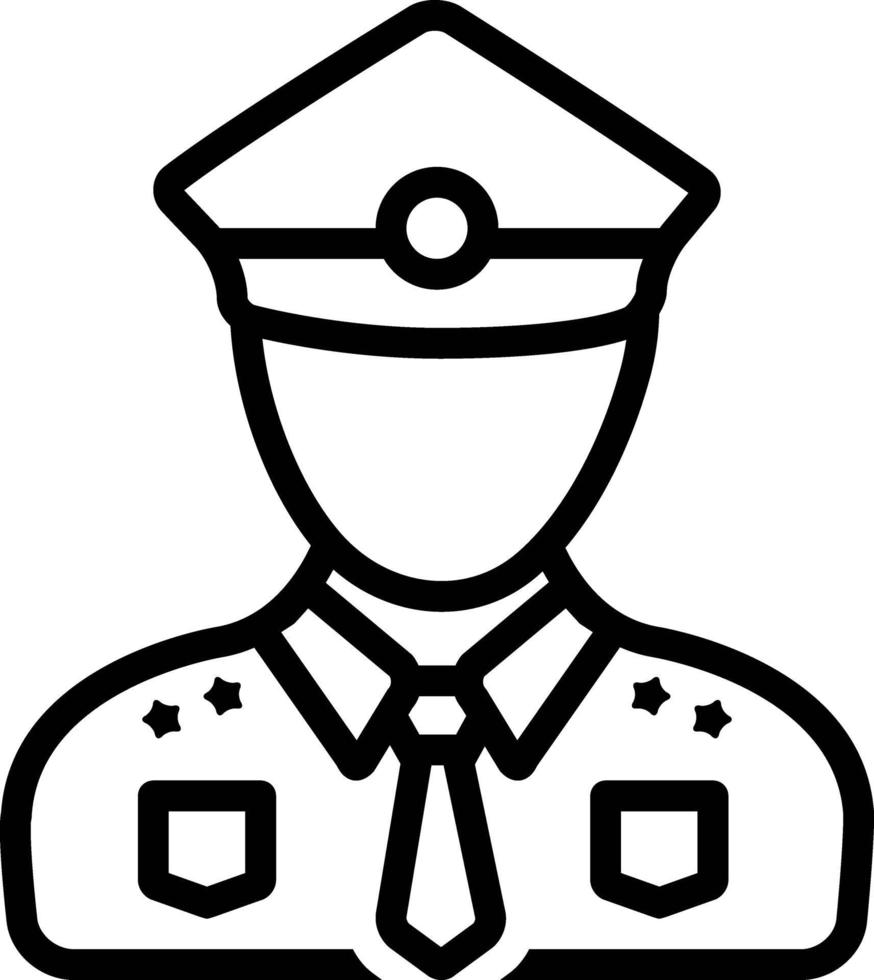 Line icon for police vector