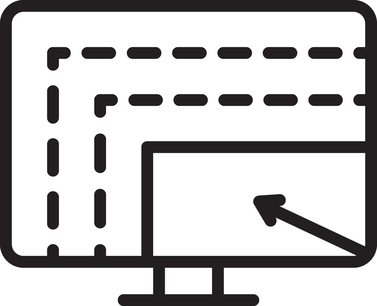 Line icon for screen vector