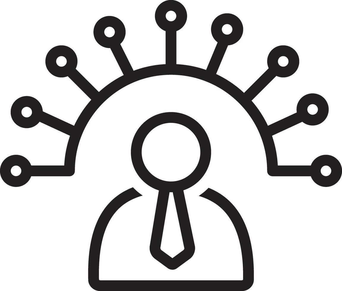 Line icon for admin vector