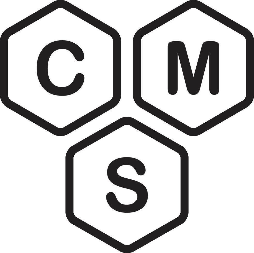 icono de línea para cms vector