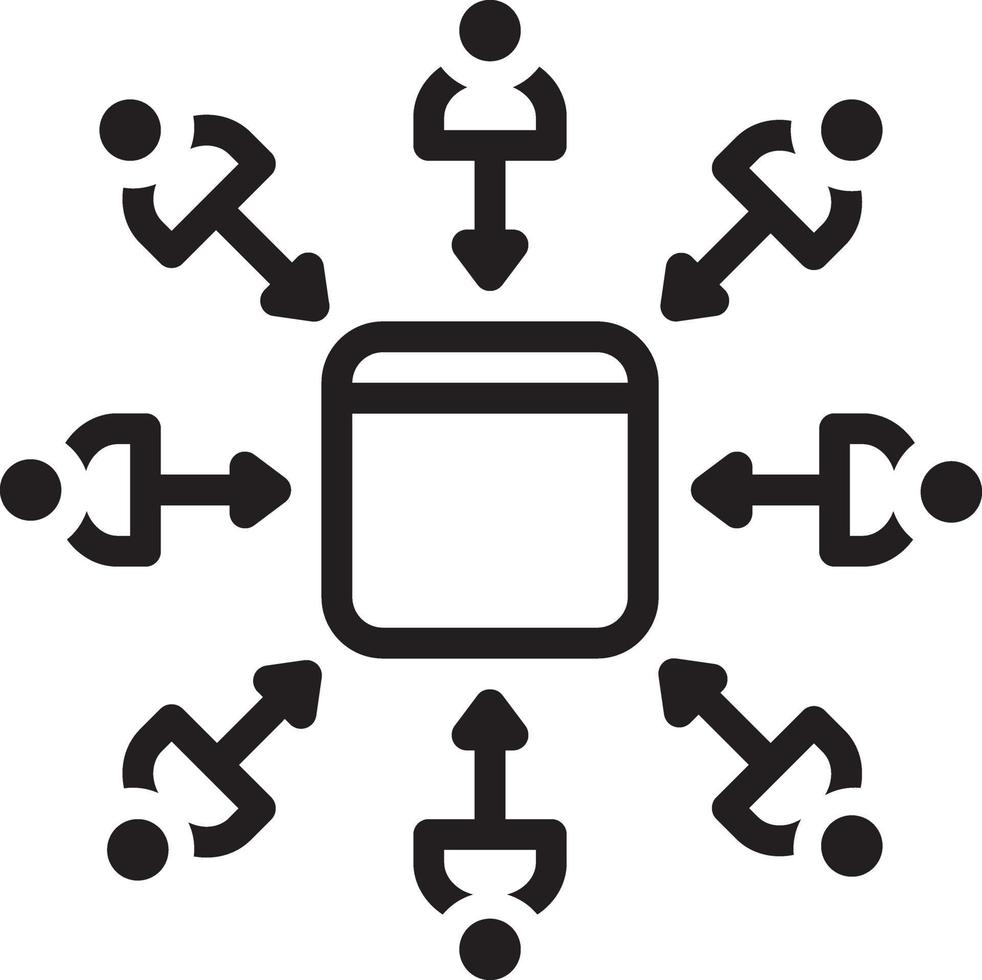 Line icon for leads vector