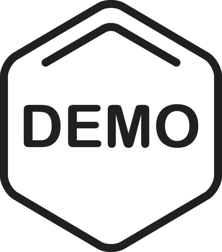 Line icon for demo vector