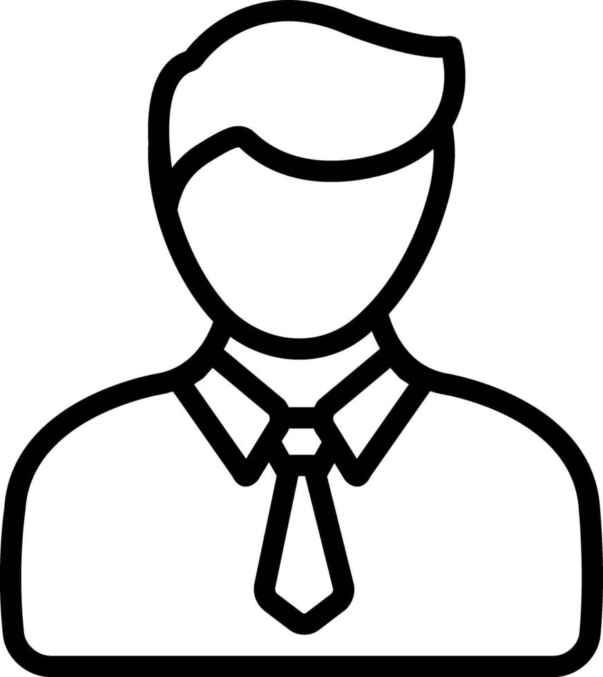 Line icon for salesman vector