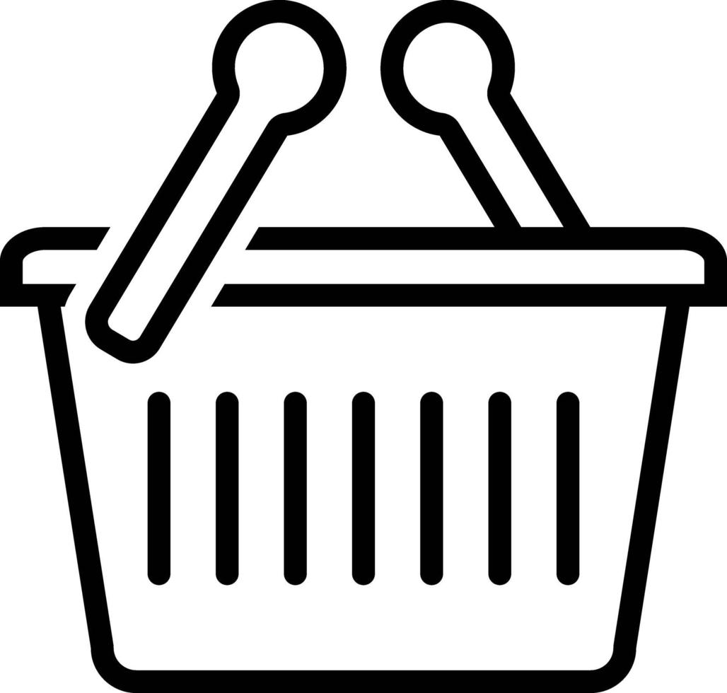 icono de línea para ir de compras vector