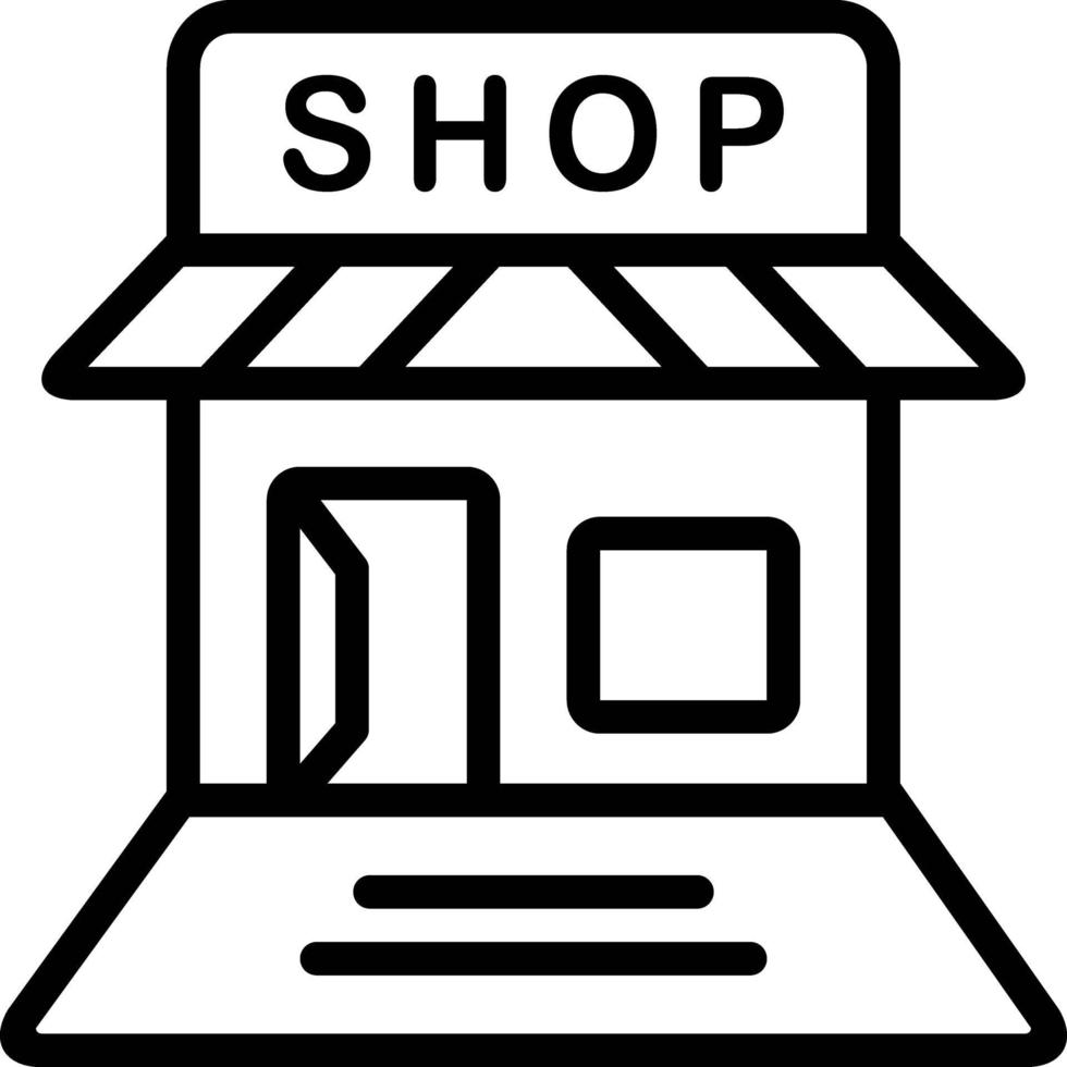 Line icon for shop vector