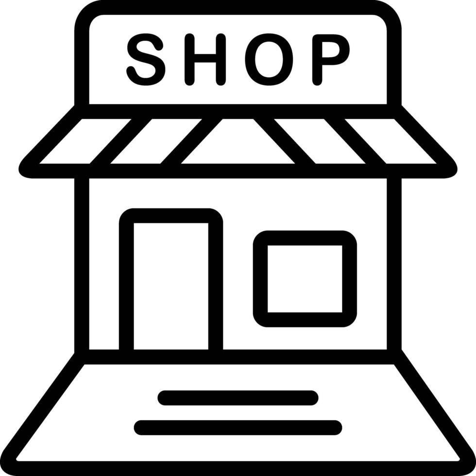 Line icon for shop vector