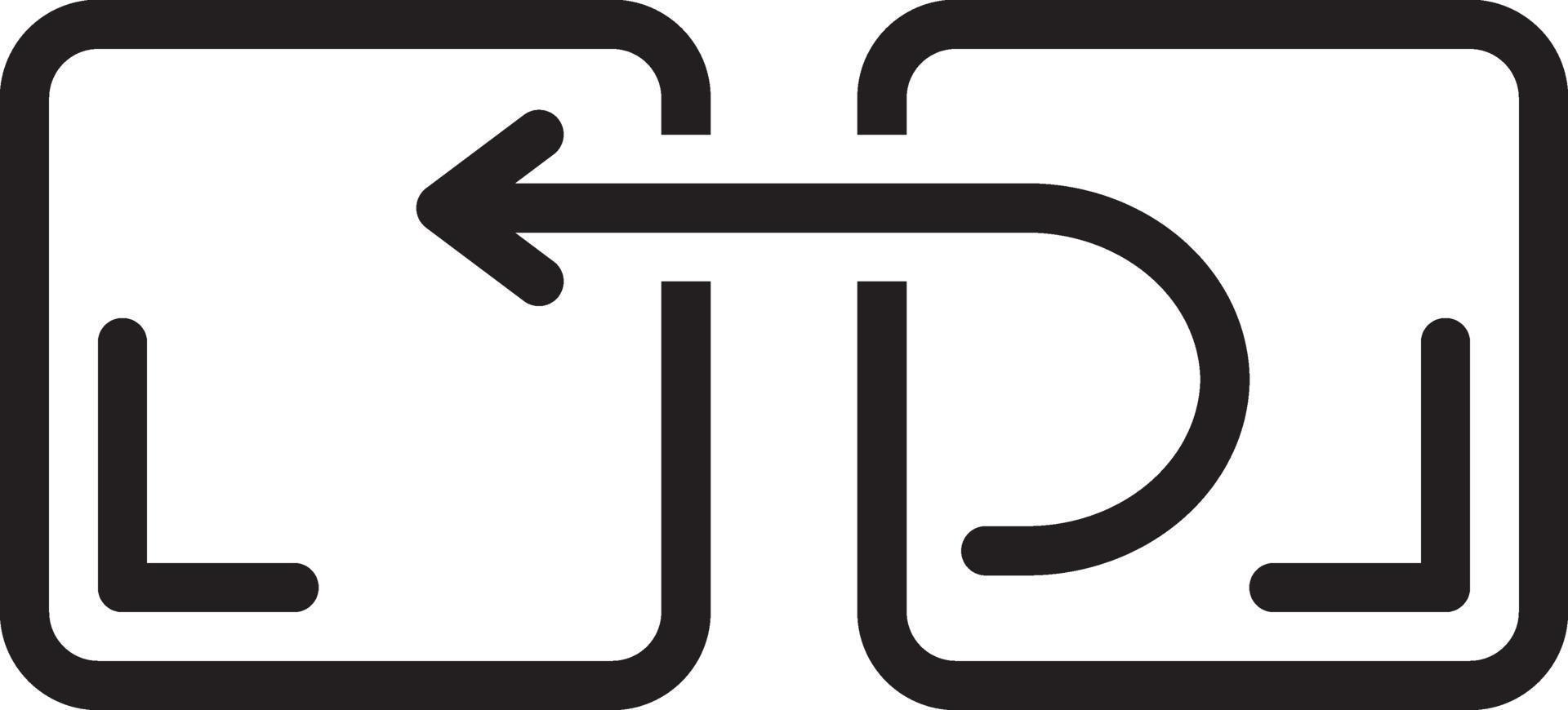 Line icon for return vector